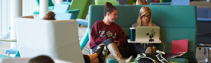 students on laptop