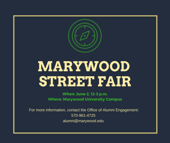 Marywood Alumni Weekend Street Fair