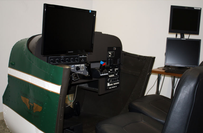 photo of flight simulator